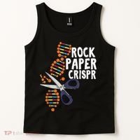 Rock Paper Crispr DNA Biologist Genetic Engineering Science Tank Top thumb 2