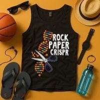 Rock Paper Crispr DNA Biologist Genetic Engineering Science Tank Top thumb 4