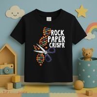 Rock Paper Crispr DNA Biologist Genetic Engineering Science Toddler T-Shirt thumb 3
