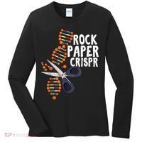 Rock Paper Crispr DNA Biologist Genetic Engineering Science Women's Long Sleeve Shirt thumb 0