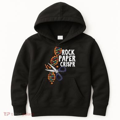 Rock Paper Crispr DNA Biologist Genetic Engineering Science Kids Hoodie