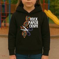 Rock Paper Crispr DNA Biologist Genetic Engineering Science Kids Hoodie thumb 3
