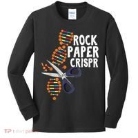 Rock Paper Crispr DNA Biologist Genetic Engineering Science Kids Long Sleeve Shirt thumb 0