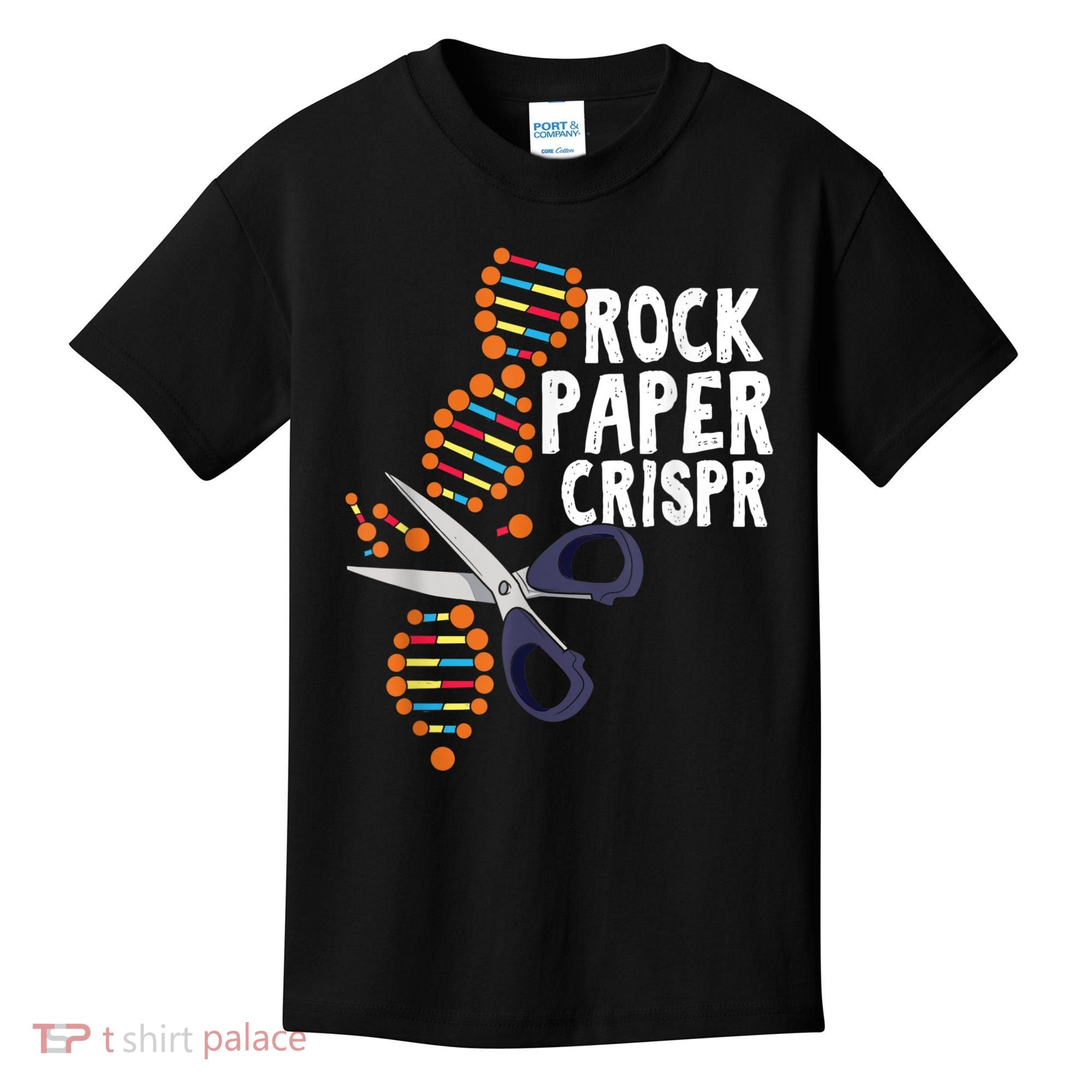 Rock Paper Crispr DNA Biologist Genetic Engineering Science Kids T-Shirt