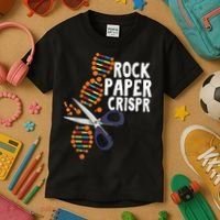 Rock Paper Crispr DNA Biologist Genetic Engineering Science Kids T-Shirt thumb 3