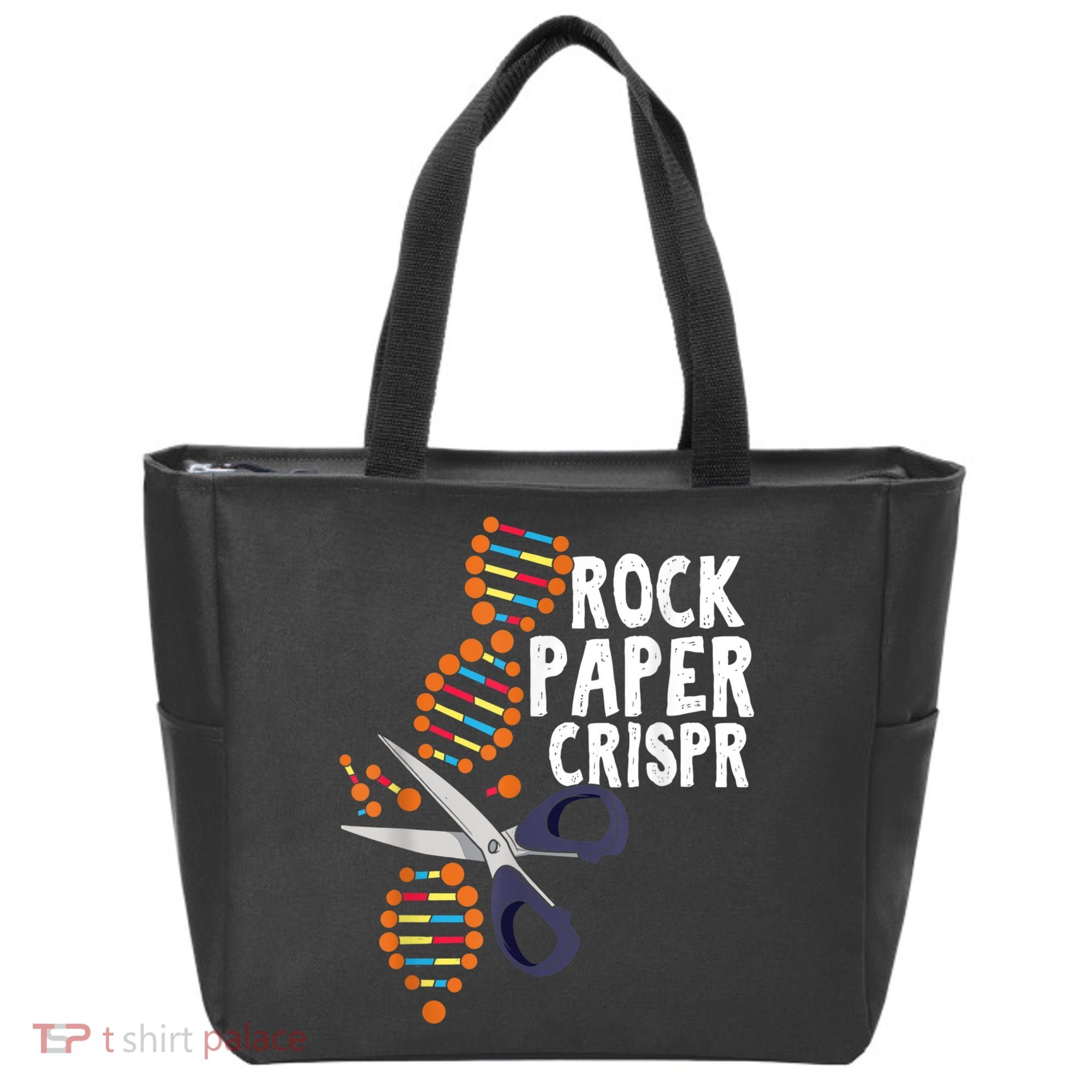 Rock Paper Crispr DNA Biologist Genetic Engineering Science Tote Bag
