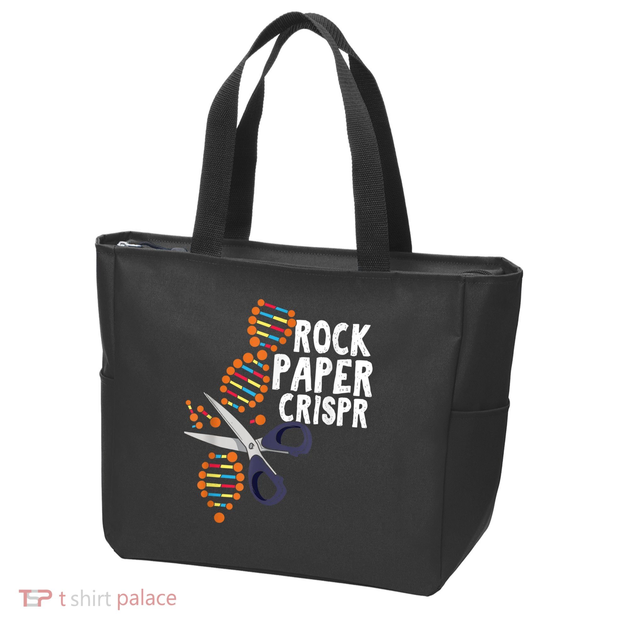 Rock Paper Crispr DNA Biologist Genetic Engineering Science Tote Bag