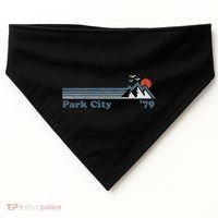 Retro Park City Ski Resort Utah Snowboard Mountain USA-Made Doggie Bandana thumb 0