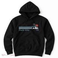 Retro Park City Ski Resort Utah Snowboard Mountain Hoodie thumb 0