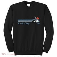 Retro Park City Ski Resort Utah Snowboard Mountain Sweatshirt thumb 0