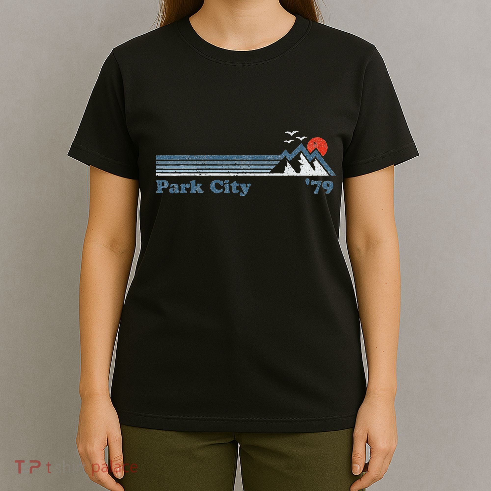 Retro Park City Ski Resort Utah Snowboard Mountain T-Shirt