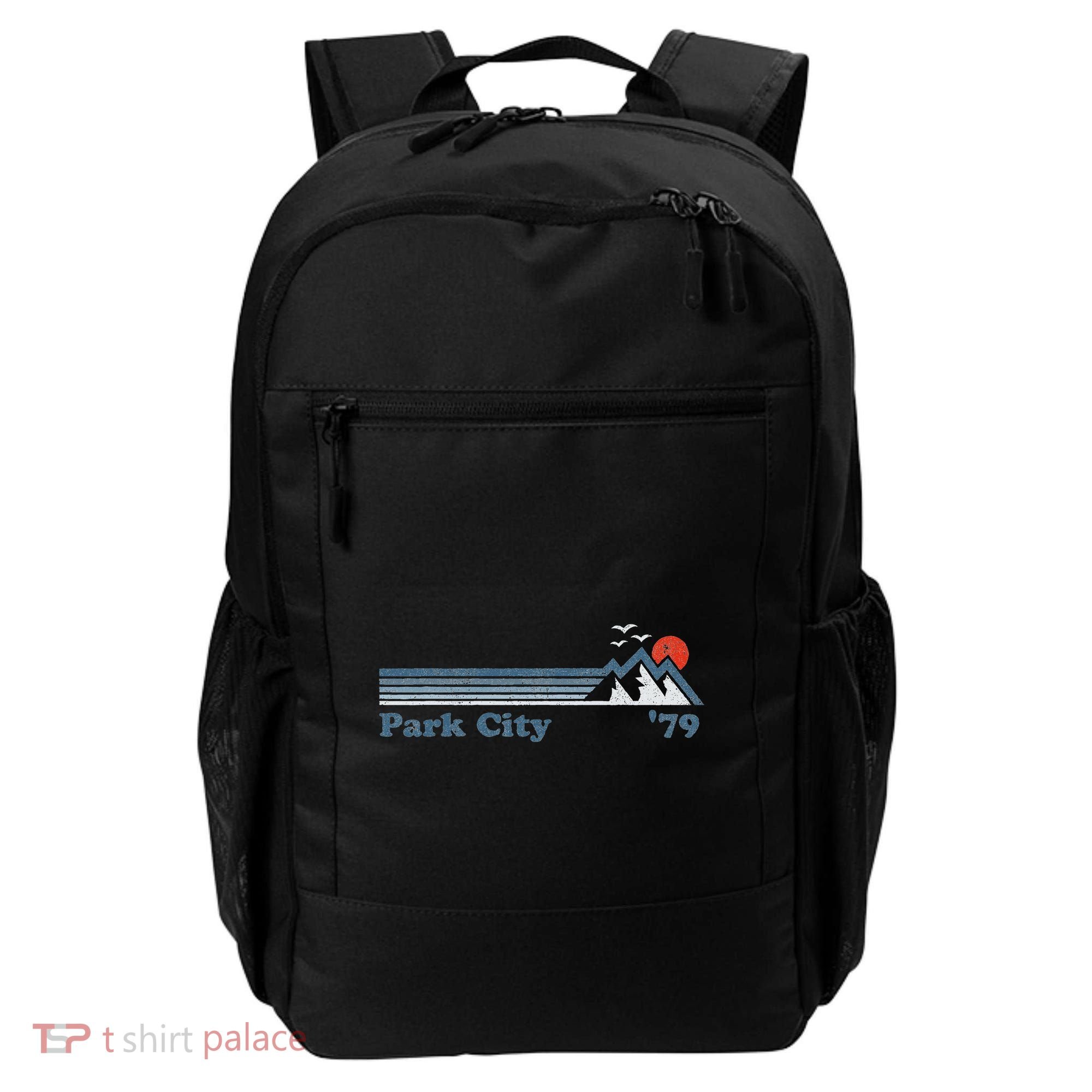 Retro Park City Ski Resort Utah Snowboard Mountain Backpack