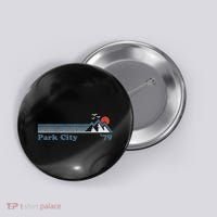 Retro Park City Ski Resort Utah Snowboard Mountain Button thumb 0