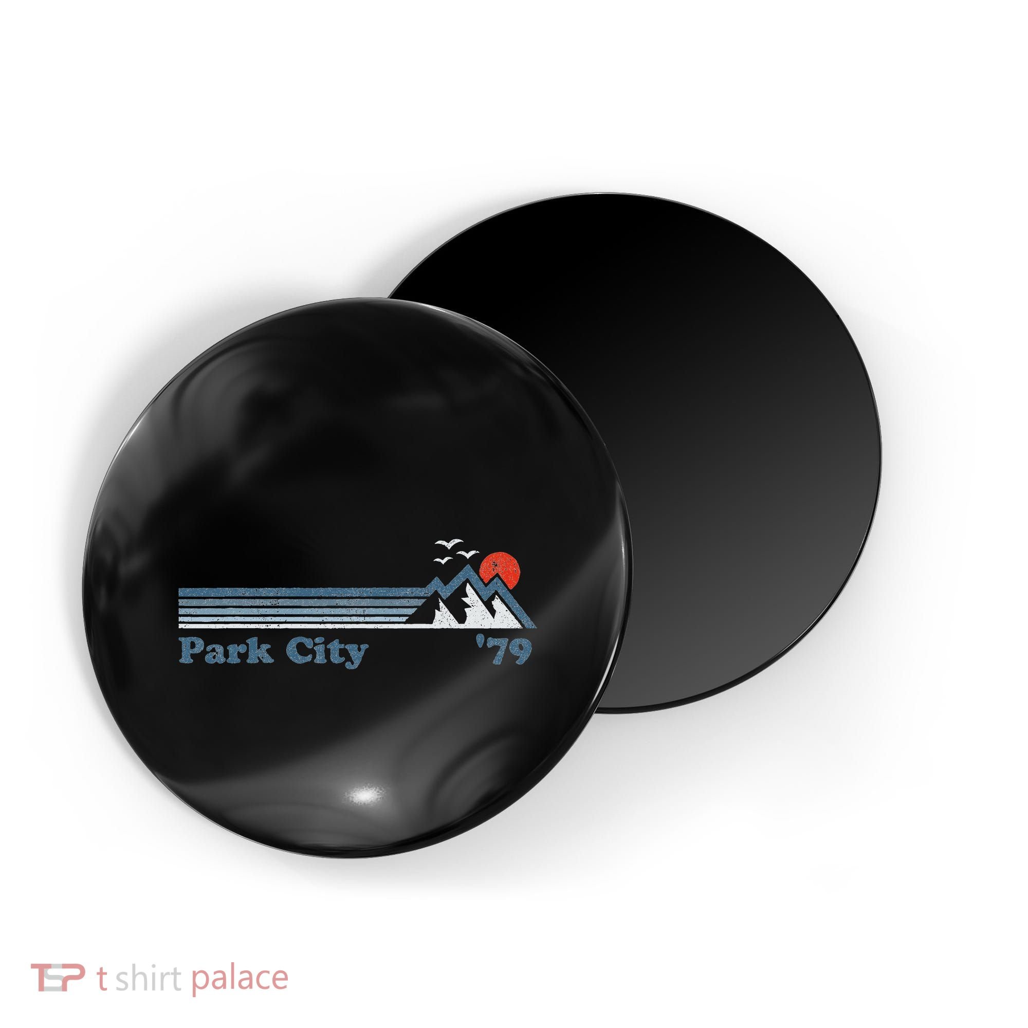 Retro Park City Ski Resort Utah Snowboard Mountain Magnet
