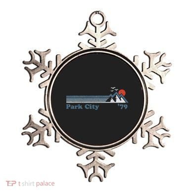 Retro Park City Ski Resort Utah Snowboard Mountain Ornament