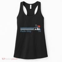 Retro Park City Ski Resort Utah Snowboard Mountain Women's Tank Top thumb 0