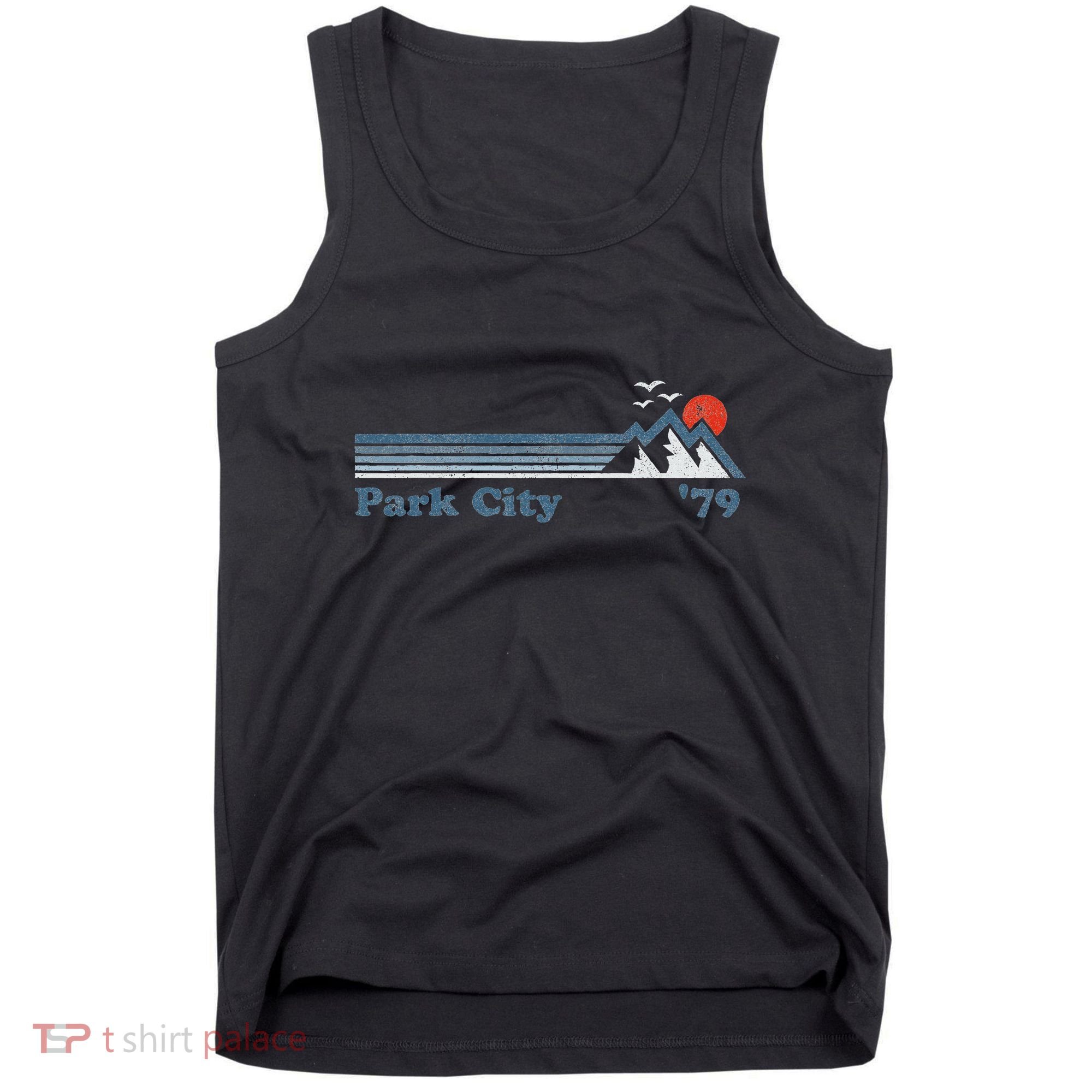Retro Park City Ski Resort Utah Snowboard Mountain Tank Top