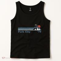 Retro Park City Ski Resort Utah Snowboard Mountain Tank Top thumb 2