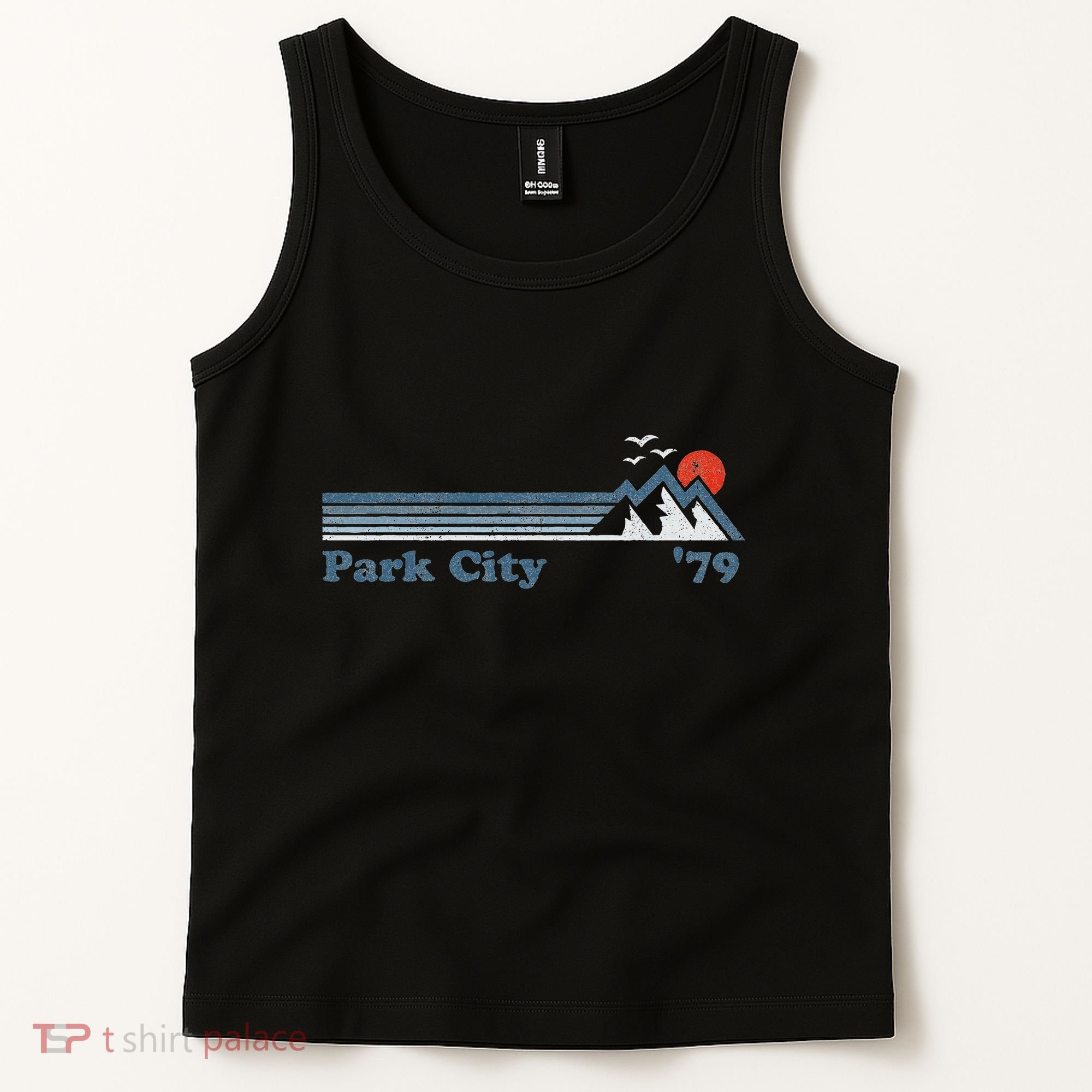 Retro Park City Ski Resort Utah Snowboard Mountain Tank Top