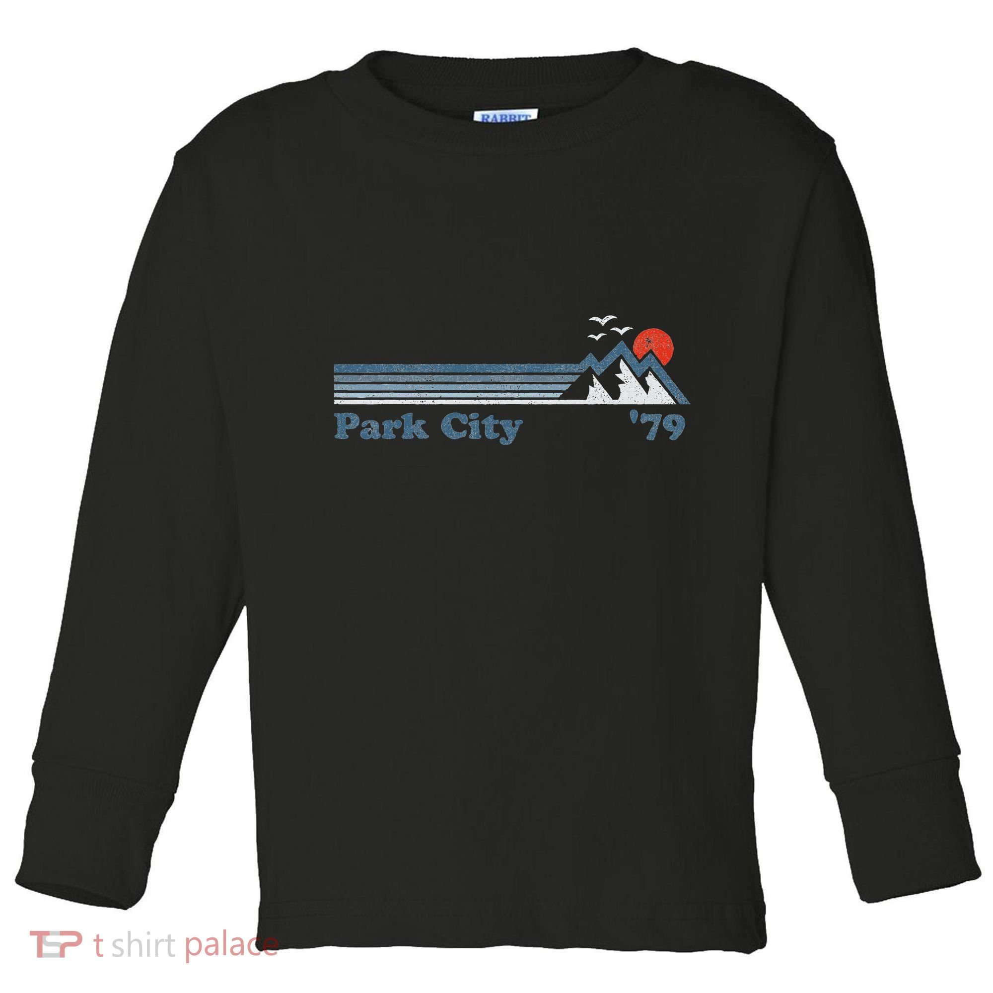 Retro Park City Ski Resort Utah Snowboard Mountain Toddler Long Sleeve Shirt