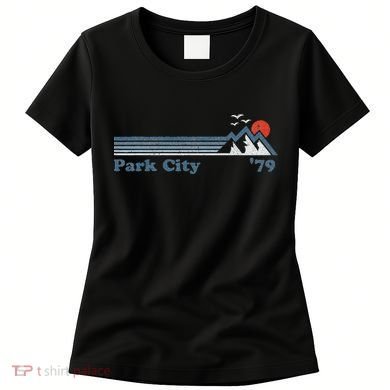 Retro Park City Ski Resort Utah Snowboard Mountain Women's T-Shirt