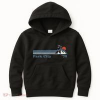 Retro Park City Ski Resort Utah Snowboard Mountain Kids Hoodie thumb 0