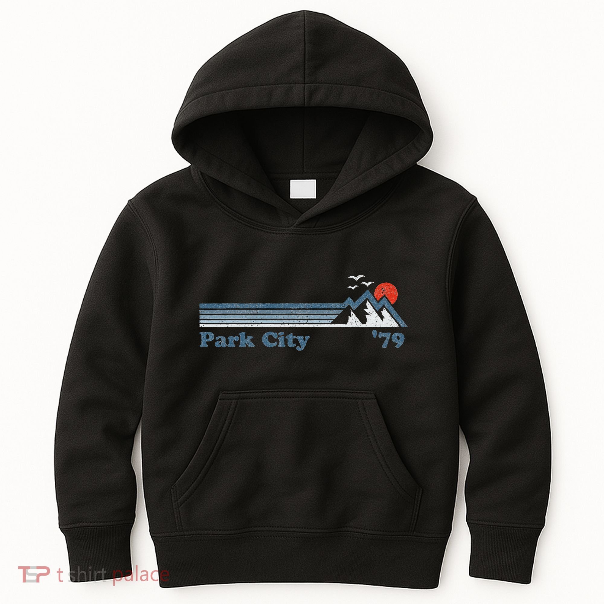 Retro Park City Ski Resort Utah Snowboard Mountain Kids Hoodie