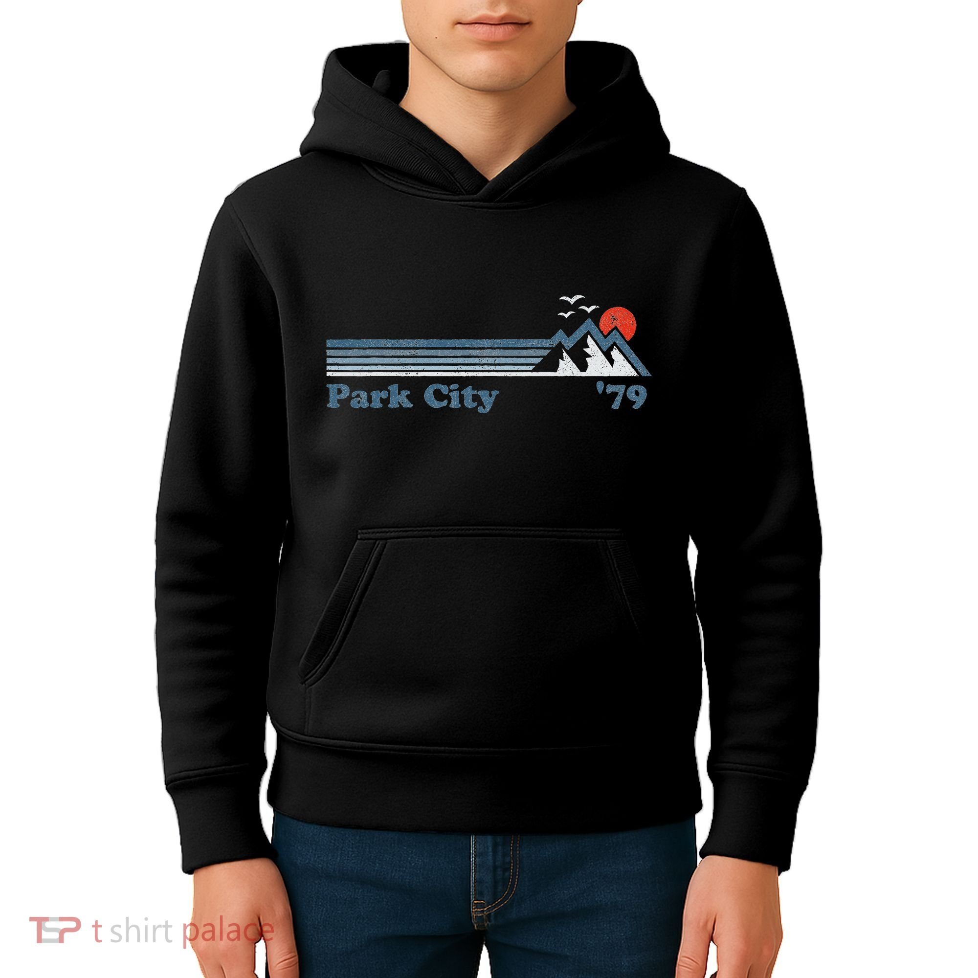 Retro Park City Ski Resort Utah Snowboard Mountain Kids Hoodie