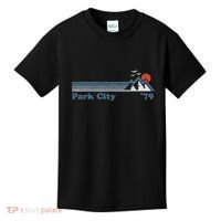 Retro Park City Ski Resort Utah Snowboard Mountain Kids T-Shirt thumb 0