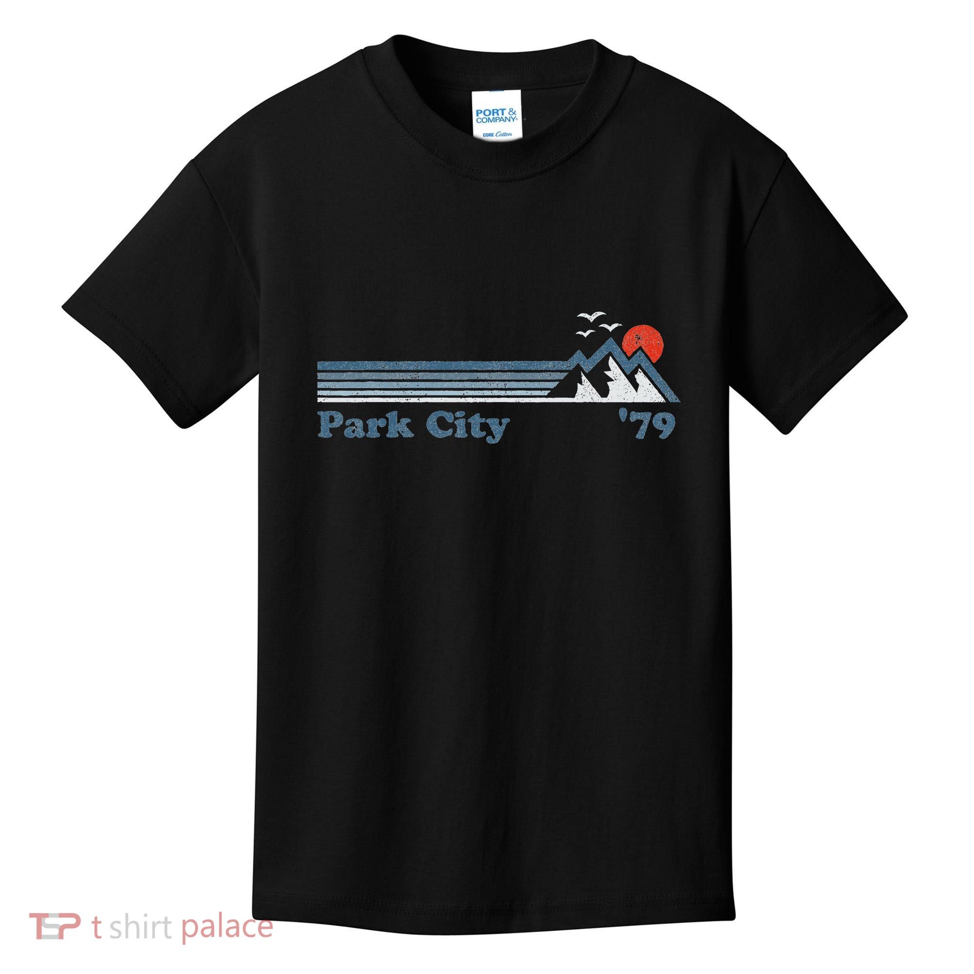 Retro Park City Ski Resort Utah Snowboard Mountain Kids T-Shirt