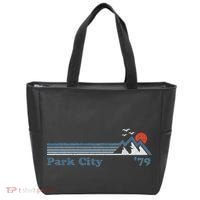 Retro Park City Ski Resort Utah Snowboard Mountain Tote Bag thumb 0