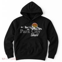 Retro Park City Utah Mountain Hoodie thumb 0