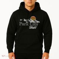 Retro Park City Utah Mountain Hoodie thumb 2