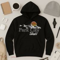 Retro Park City Utah Mountain Hoodie thumb 3