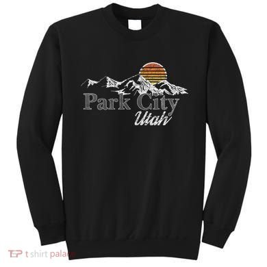 Retro Park City Utah Mountain Sweatshirt