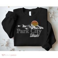 Retro Park City Utah Mountain Sweatshirt thumb 2