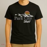 Retro Park City Utah Mountain T-Shirt thumb 3