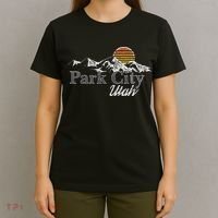 Retro Park City Utah Mountain T-Shirt thumb 4