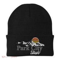Retro Park City Utah Mountain Beanie thumb 0