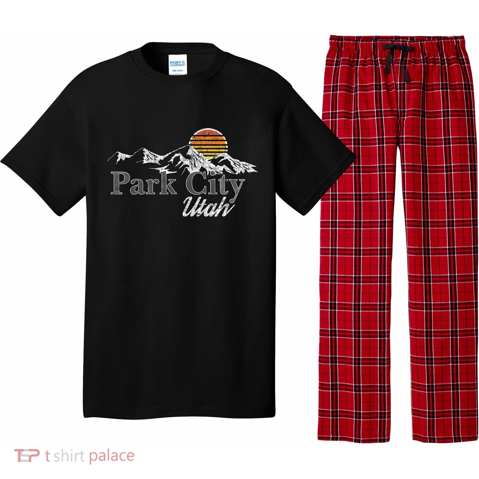 Retro Park City Utah Mountain Pajama Set