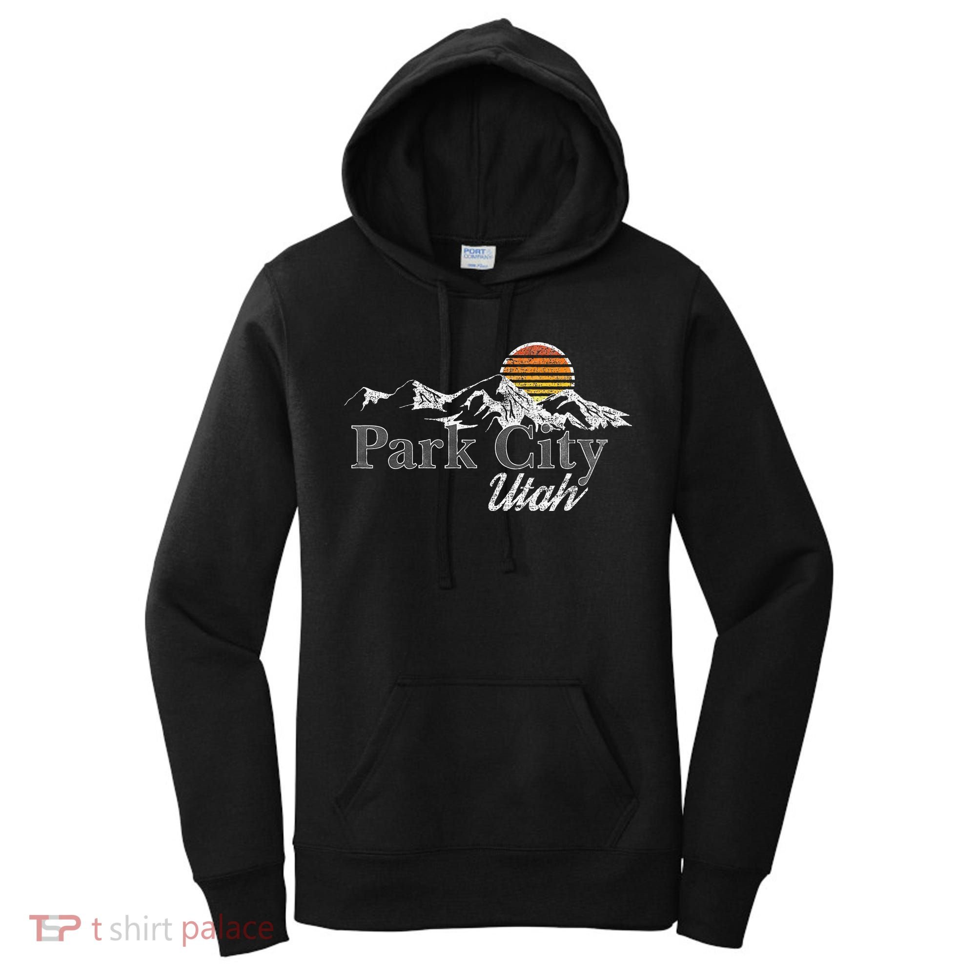 Retro Park City Utah Mountain Women's Hoodie