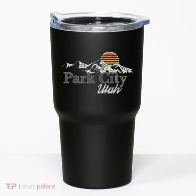 Retro Park City Utah Mountain Tumbler