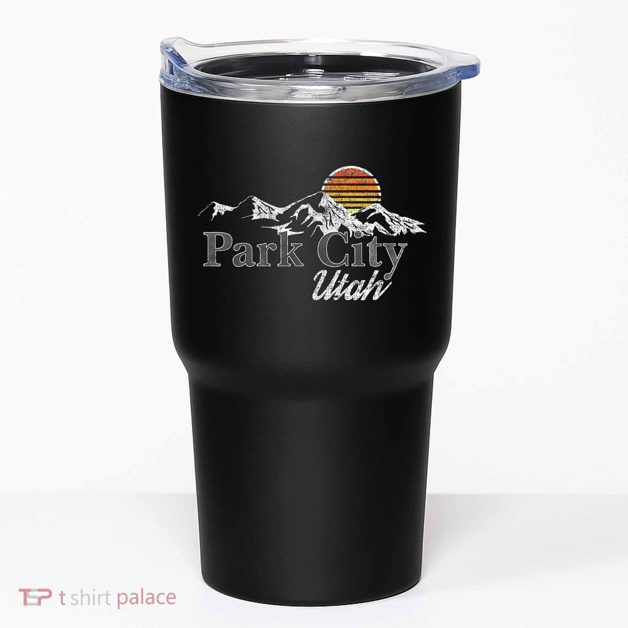Retro Park City Utah Mountain Tumbler