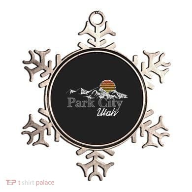 Retro Park City Utah Mountain Ornament