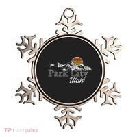 Retro Park City Utah Mountain Ornament thumb 0