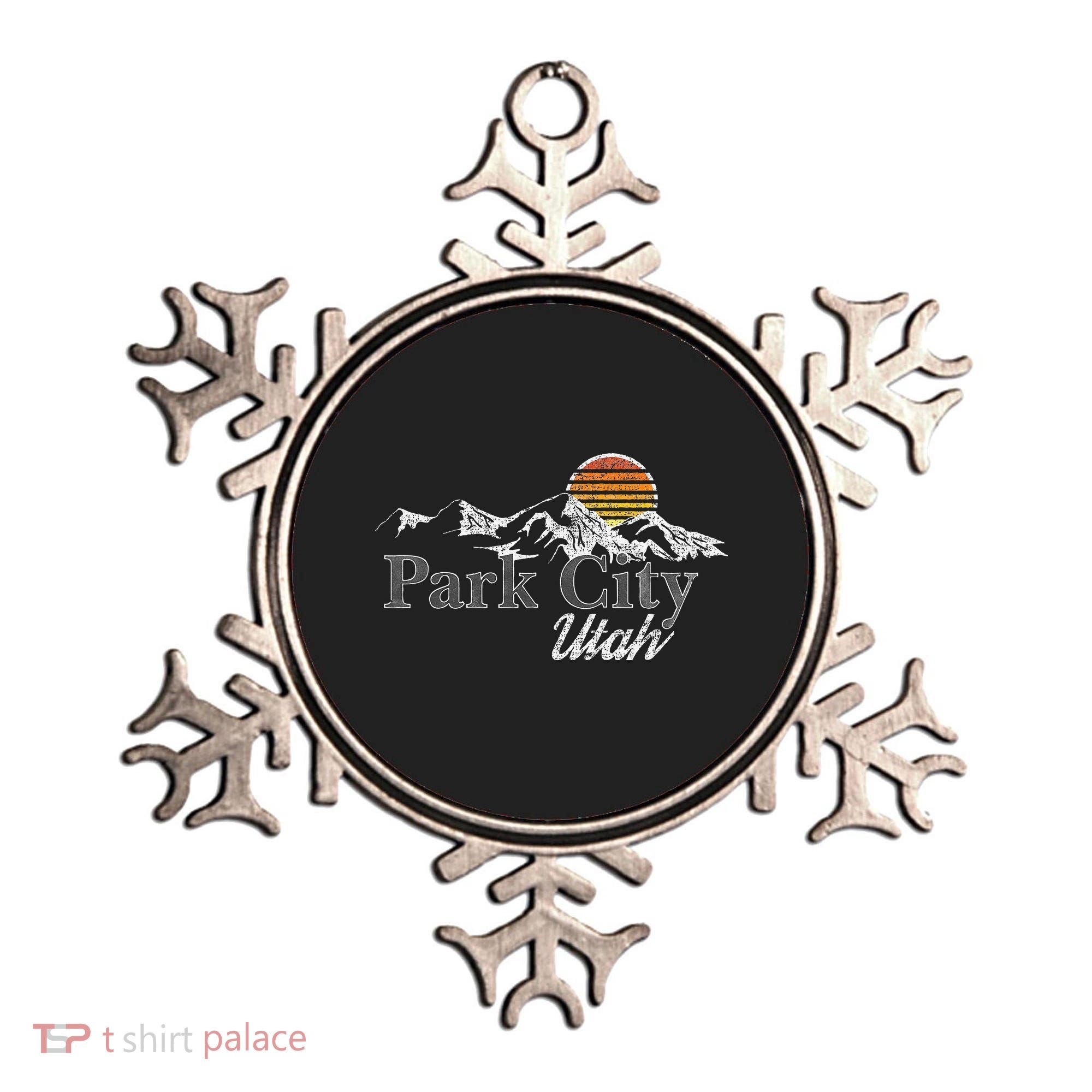 Retro Park City Utah Mountain Ornament