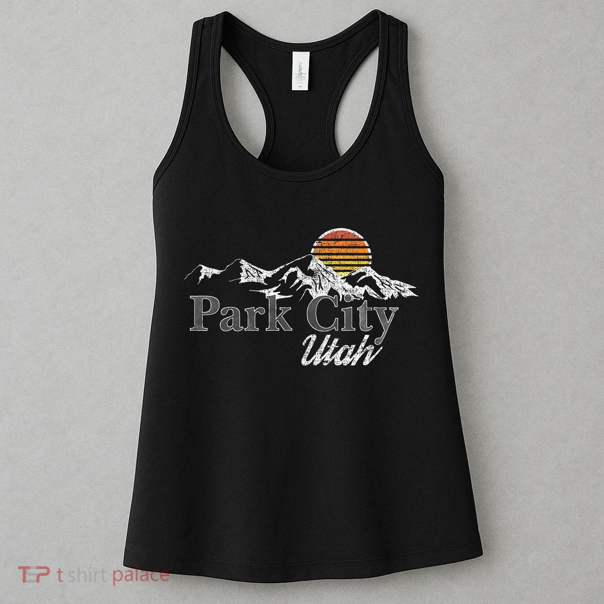 Retro Park City Utah Mountain Women's Tank Top