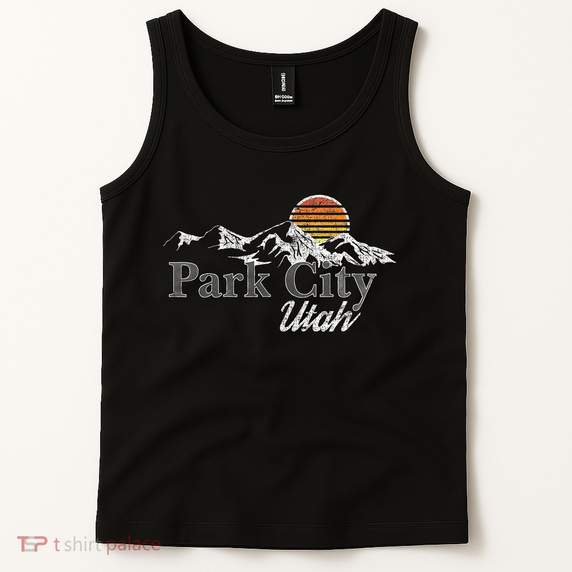 Retro Park City Utah Mountain Tank Top