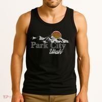 Retro Park City Utah Mountain Tank Top thumb 3