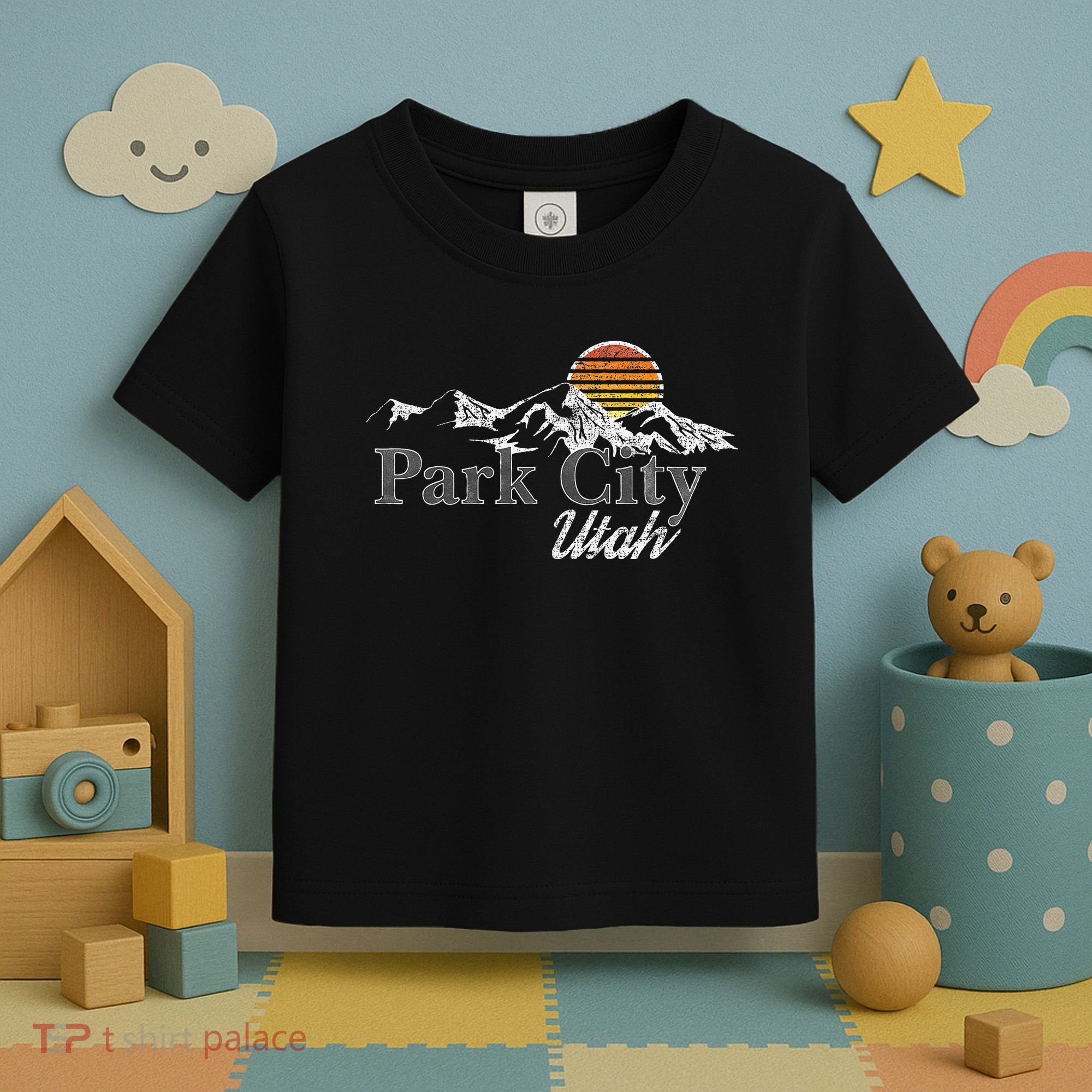 Retro Park City Utah Mountain Toddler T-Shirt